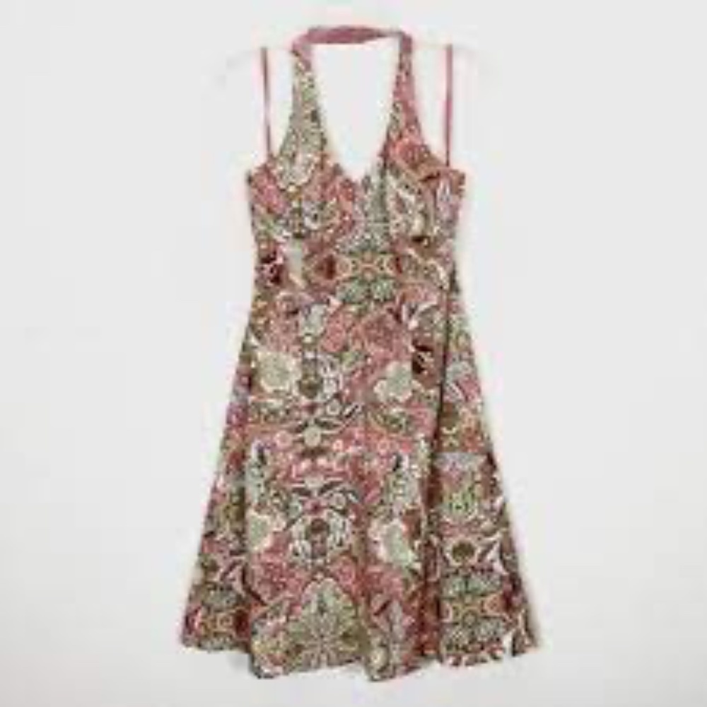 Anne Taylor Floral Halter Dress